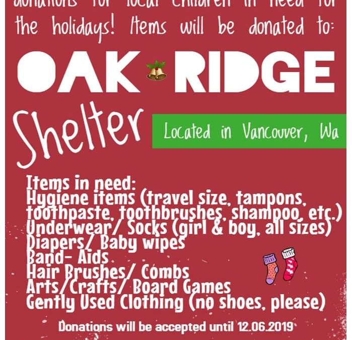 Holiday Children’s Shelter Donations